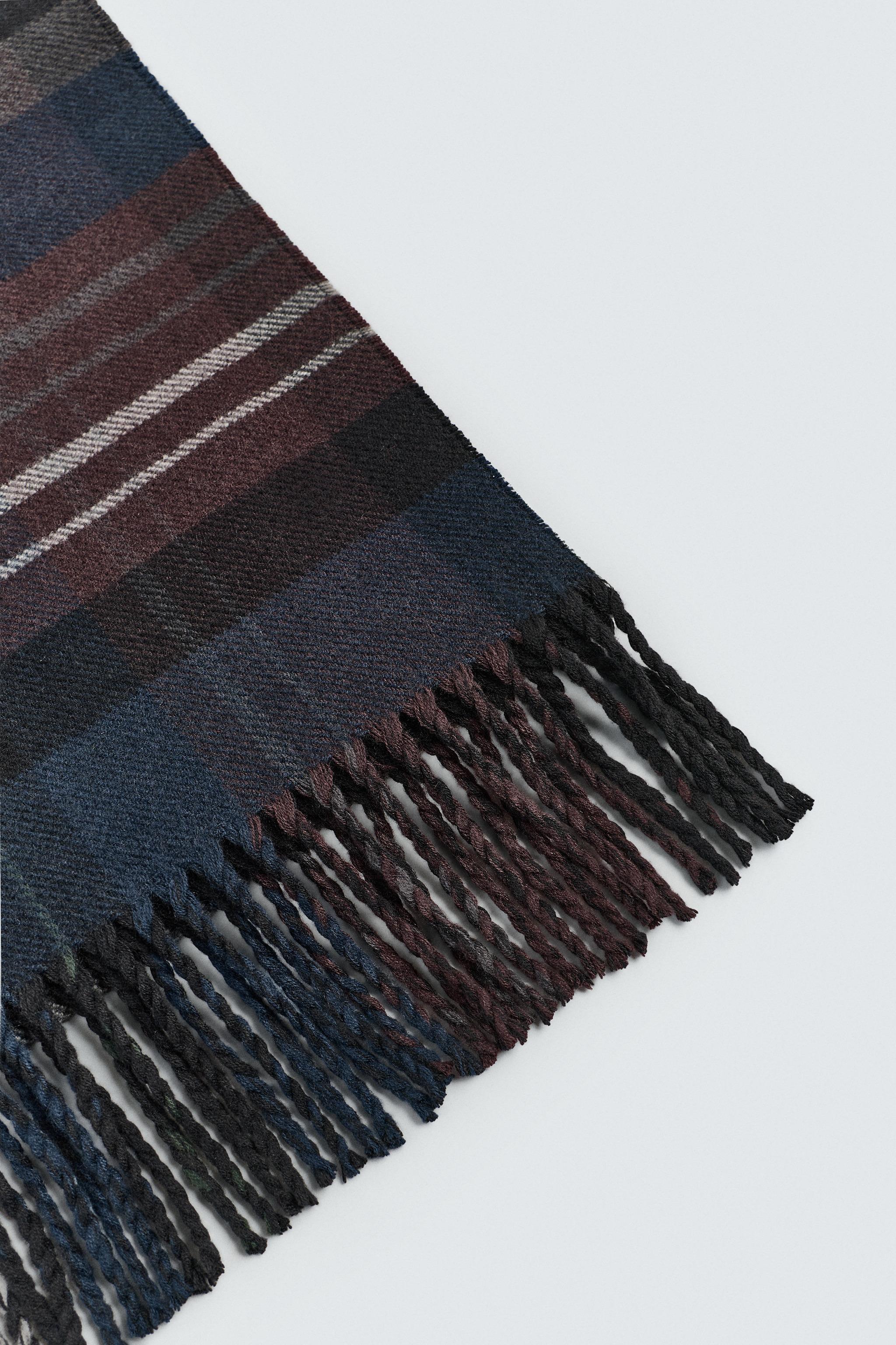 COMBINED PLAID SCARF